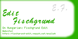 edit fischgrund business card